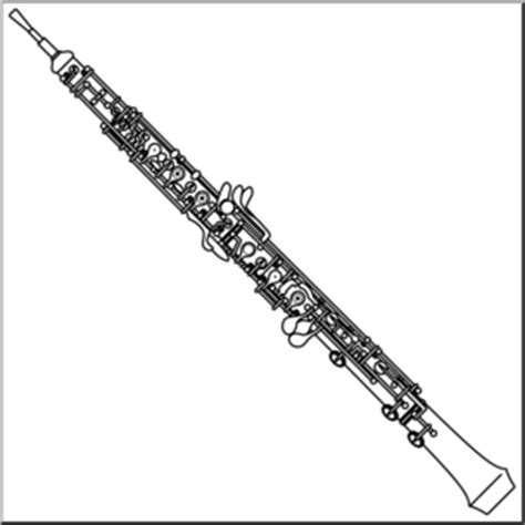 Music theme units i abcteach provides over 49,000 worksheets page 2 Clip Art: Oboe (coloring page) I abcteach.com | abcteach