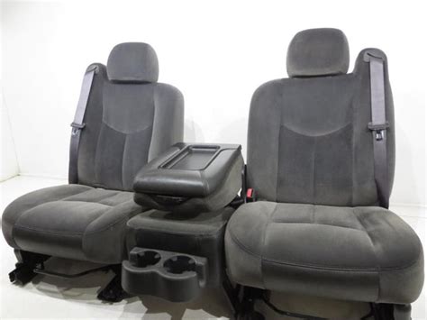Replacement Gm Silverado Sierra Cloth Oem Front Seats With Jump Seat