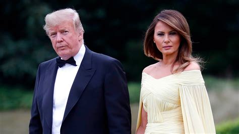 melania trump wears sweeping grecian goddess gown for dinner at blenheim palace