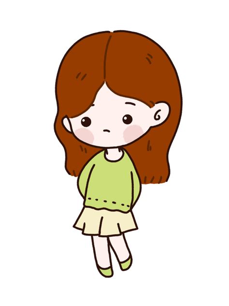 Cute Girl Cartoon Character 20009415 Png