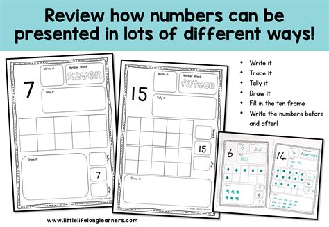 Representing Numbers Activity Sheets - Little Lifelong Learners
