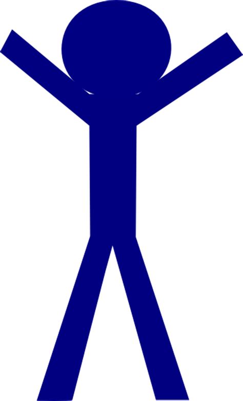 Blue Stick Man Clip Art At Vector Clip Art Online Royalty