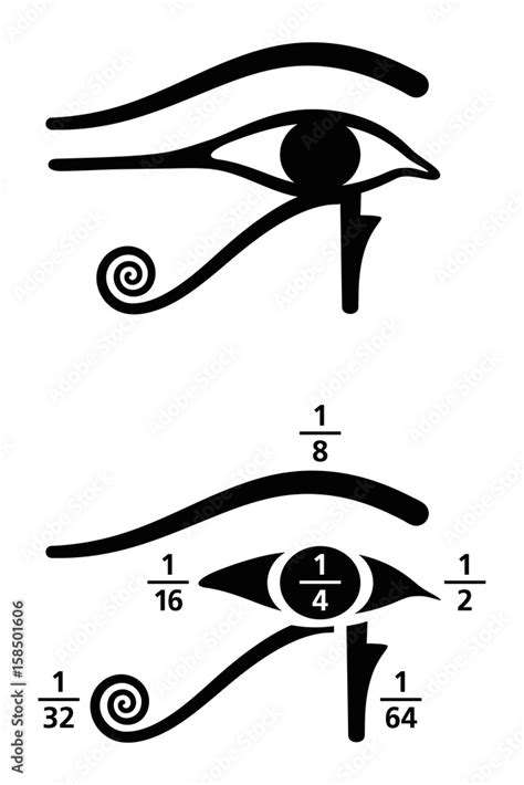 Eye Of Horus Fractions Values In Ancient Egyptian Fractions Were Written As Sum Of Unit