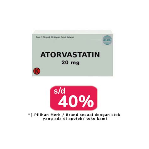 Atorvastatin 20 Mg 30 Tablet Obat Rutin Kegunaan Efek Samping