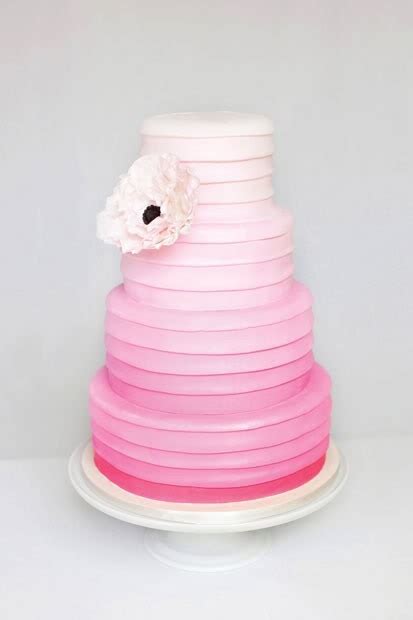 Wedding Cakes Pictures Pink Ombre Cake