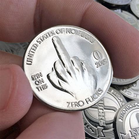 Zero Fucks Given Coins The Finger 10 Pack New Ebay