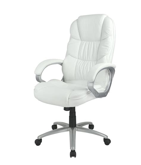 White High Back Leather Executive Office Desk Task Computer
