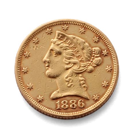 1886 Us 5 Gold Coin Rare Coin For Coin Collectors