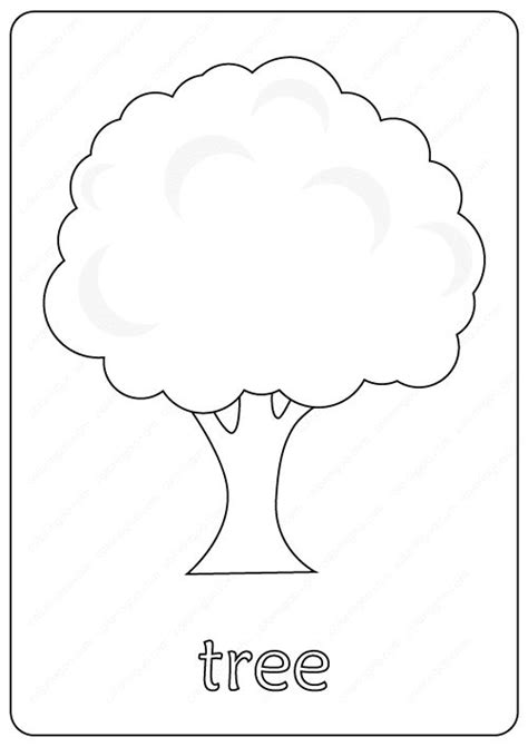 Printable Tree Coloring Page Book Pdf Tree Coloring Page Coloring