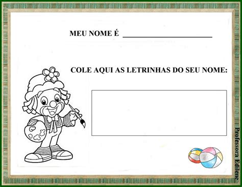 Ficha Com Nome Do Aluno Educação Infantil