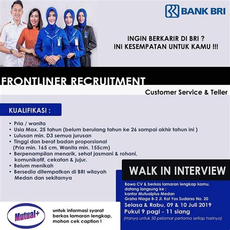 Cari loker terbaru di lowongankerja15.net.! Loker Bank Bri Gunungsitoli : Penerimaan Pegawai Bank Bri Tanjung Balai Maret 2019 Lowongan ...