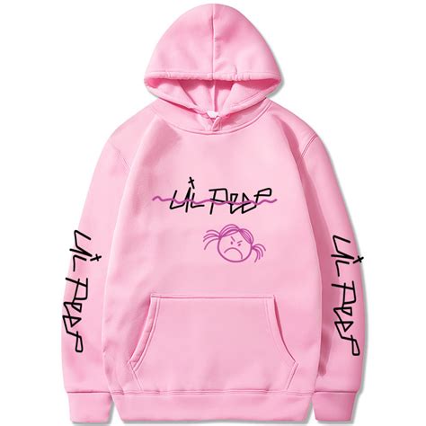Lil Peep Fashion Pink Sweatshirt Hip Hop Hoodies Love Lil Peep Hoodie