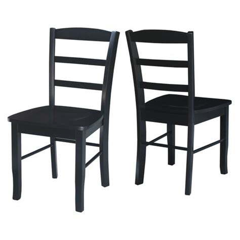 Solid wood frame with high density rattan seat color: 12 Elegant and Beautiful Black Kitchen Chairs Under $170