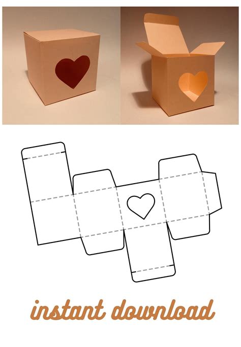 Printable Heart Box Template