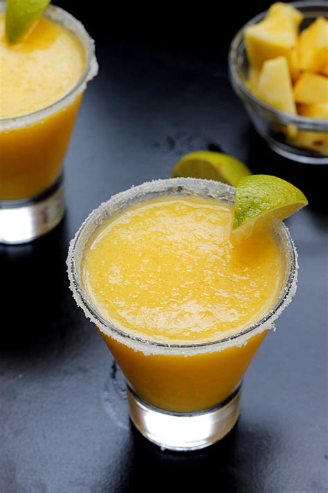 Frozen Pineapple Mango Margaritas Belle Vie