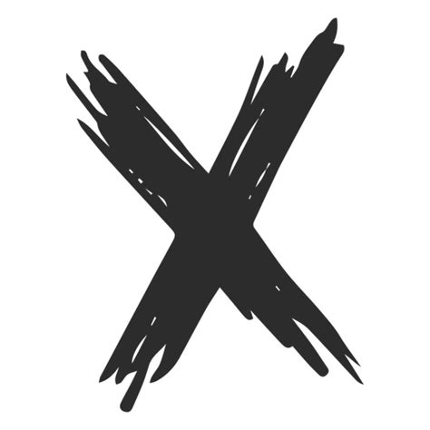 X Cross Doodle Transparent PNG SVG Vector File