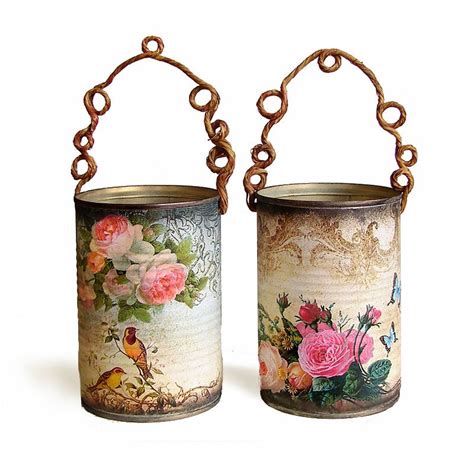 Decorative Tins Made By Napkin Decoupage Flickr Photo Sharing