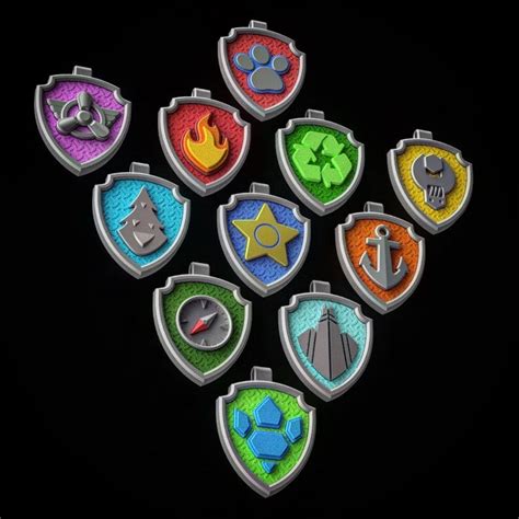 3d File Paw Patrol Badges 🐾・3d Printing Template To Download・cults