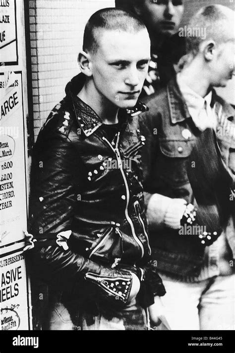 Teenagers Sniff Glue Wears Leather Jacket Skinhead Stock Photo Alamy