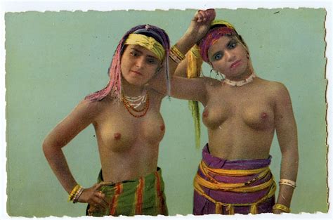 Lot Antique Vintage Postcard Nude Morocco