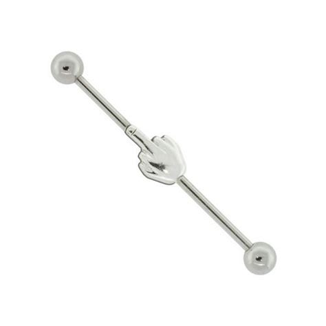 Check out our industrial bar sterling silver selection for the very best in unique or custom, handmade pieces from our barbells shops. UP YOURS 925 Sterling Silver Industrial Piercing Barbell ...