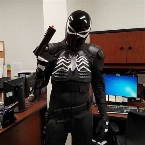 11 Wearable Custom Halloween Costume Agent Venom Helmet Dj Etsy