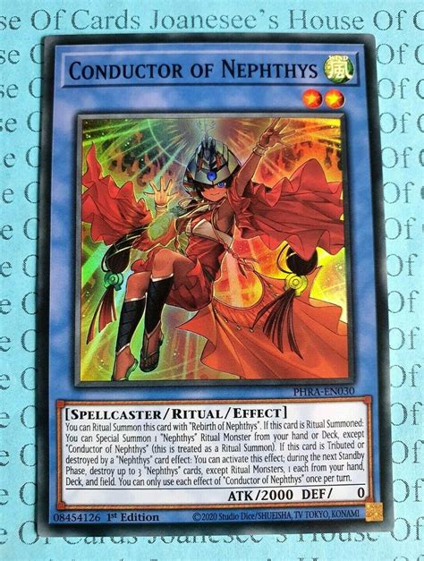 Conductor Of Nephthys Phra En030 Super Rare Yu Gi Oh Card 1st Edition New Values Mavin