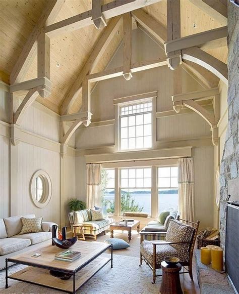 55 Unique Cathedral And Vaulted Ceiling Designs In Living Rooms