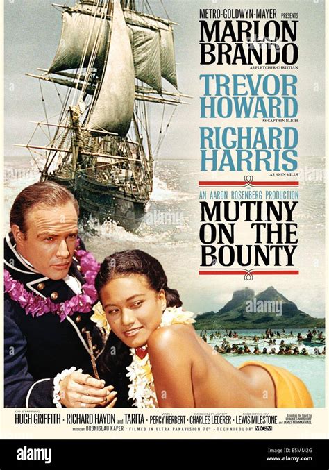 Mutiny On The Bounty From Left Marlon Brando Tarita 1962 Stock