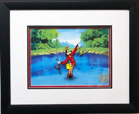 Disney Goofy Fishing Custom Framed Limited Edition Animation Sericel