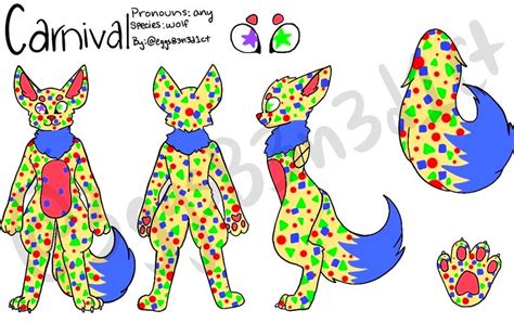 Furry Oc Adoptable Reference Sheet Etsy