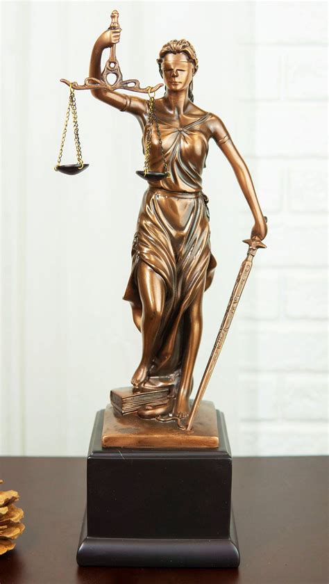 greek lady goddess of justice la justica with sword and scales statue on base in 2021 goddess