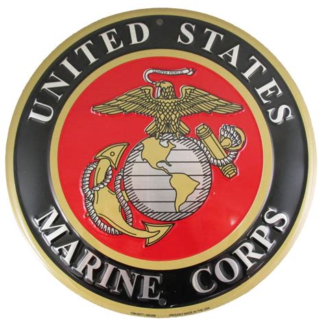 United States Marines Emblem Metal Sign Us Marine Corps Usmc Logo 12