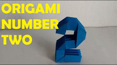 Origami Number Two 2 How To Make Origami Number Two 2 By Bd