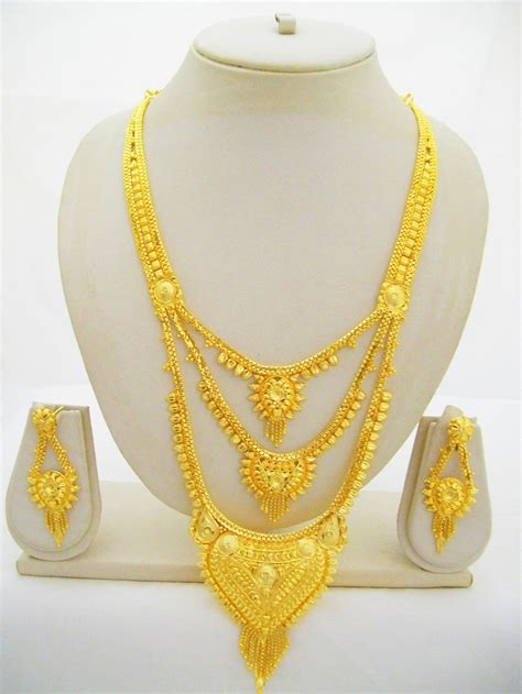 Indian Gold Plated Rani Haar Long Necklace 3 Layered Bollywood 22k