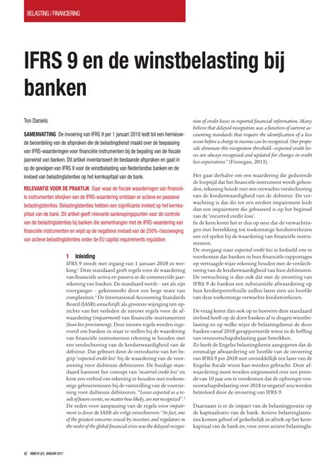 Ifrs, f, r, banken, i, ii, praxishandbuch, der, bankbilanzierung, nach, ifrs created date: (PDF) IFRS 9 en de winstbelasting bij banken
