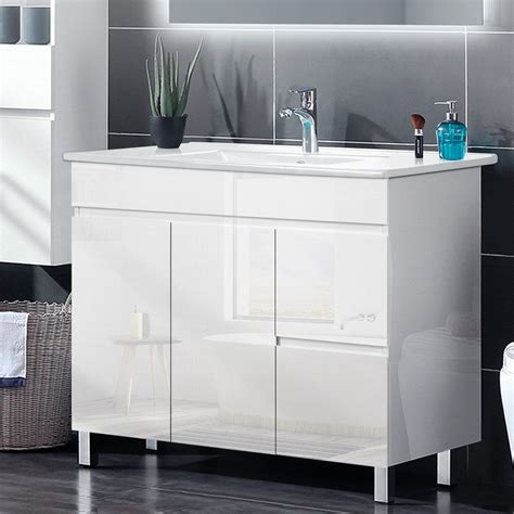 Our attractive selection of bathroom sink vanity units is specifically designed to go with our other signature bathroom pieces, letting you create the contemporary bathroom you've always. Cefito 900mm Bathroom Vanity Cabinet Unit Wash Basin Sink ...