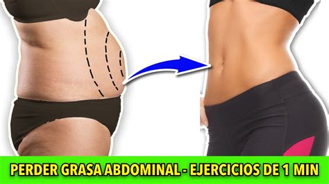 Perder Grasa Abdominal R Pidamente Ejercicios De Minuto Youtube