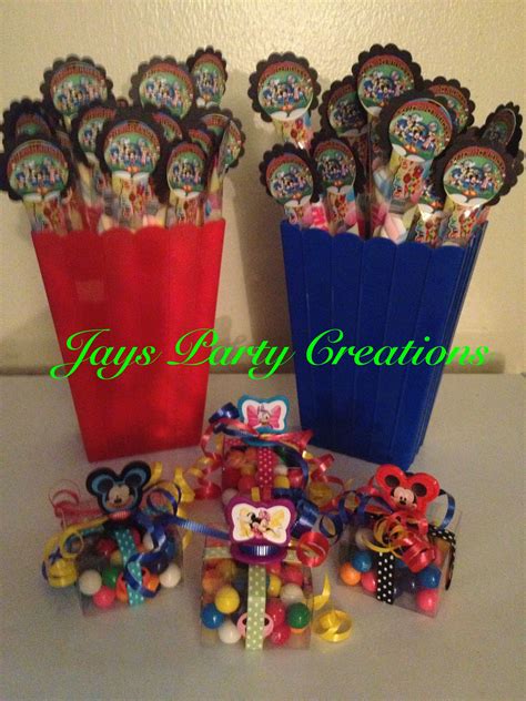 Mickey Mouse Club House Themed Party Gumball Boxes And Marshmallow