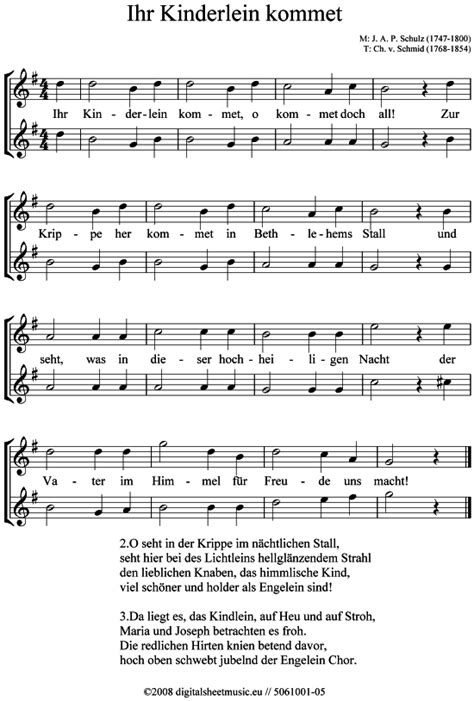 Wenn dir „weihnachtslieder texte gefällt, gefallen dir vielleicht auch diese ideen. IHR KINDERLEIN KOMMET NOTEN PDF