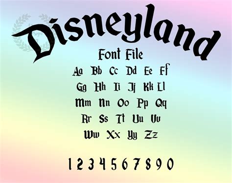Disneyland Alphabet Font Svg Mickey Minnie Alphabet Font Etsy Uk My