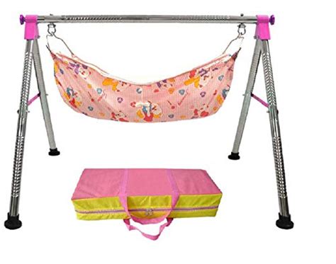 Everex Folding Stainless Steel Indian Style Ghodiyu Palna Swing Cradle