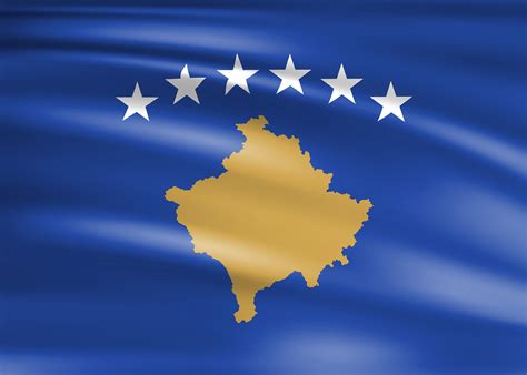 Die Flagge Von Kosovo Wagrati