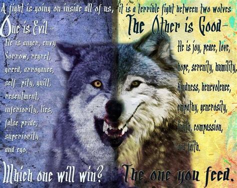 The Light And Dark Native American Wolf Native American Wisdom Wolf