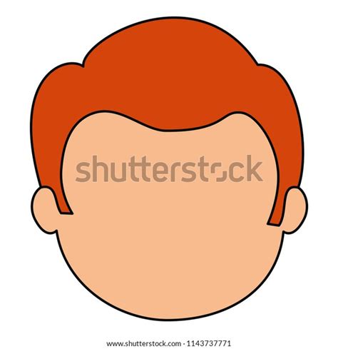 Cute Little Boy Head Character Stock Vector Royalty Free 1143737771