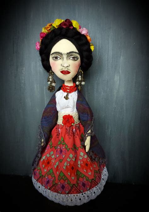 Handmade Frida Doll Famous Artist Frida Figurine Mexican Etsy