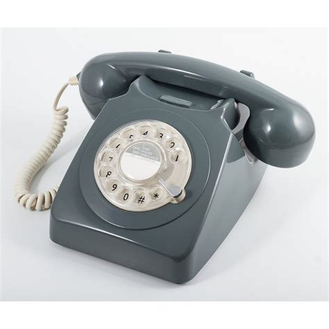 Gpo 746 Rotary Dial Telephone Grey Black By Design