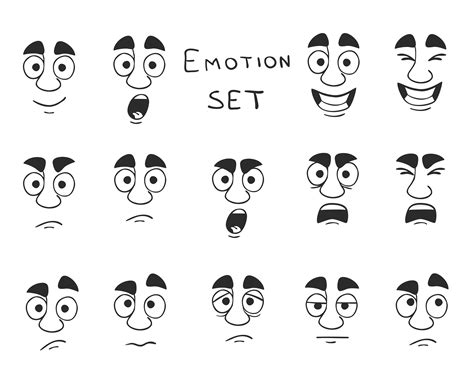 Facial Avatar Emotions Icons Set 460563 Vector Art At Vecteezy