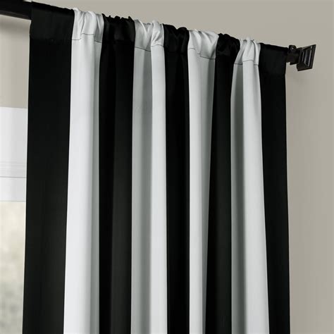 Awning Black White Stripe Blackout Curtainsand Drapes