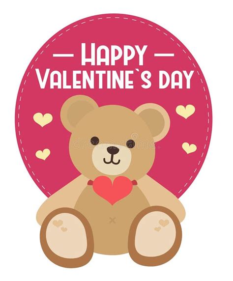 Valentines Day Teddy Bear Stock Vector Illustration Of Kids 109621544